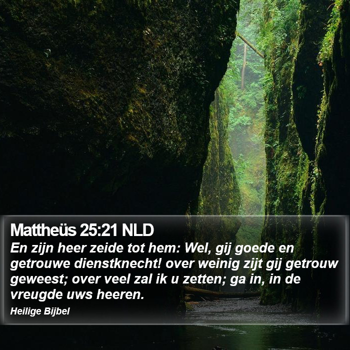 Mattheüs 25:21 NLD Bible Study