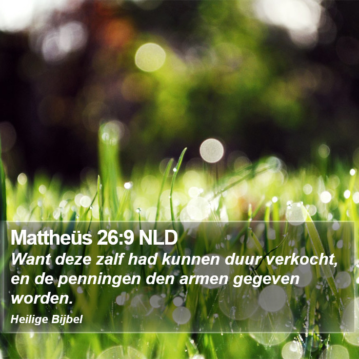 Mattheüs 26:9 NLD Bible Study