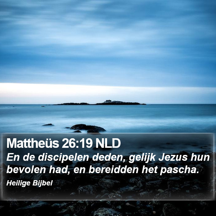 Mattheüs 26:19 NLD Bible Study
