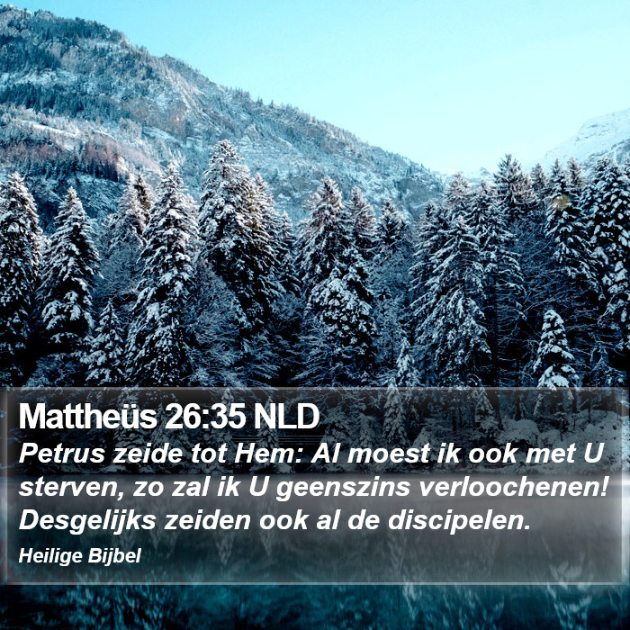Mattheüs 26:35 NLD Bible Study