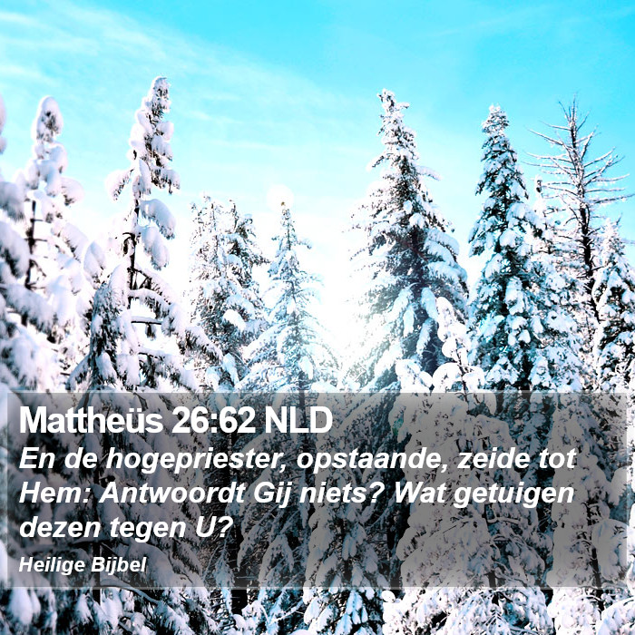 Mattheüs 26:62 NLD Bible Study