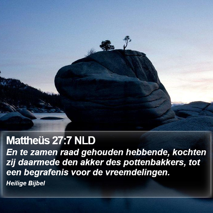 Mattheüs 27:7 NLD Bible Study