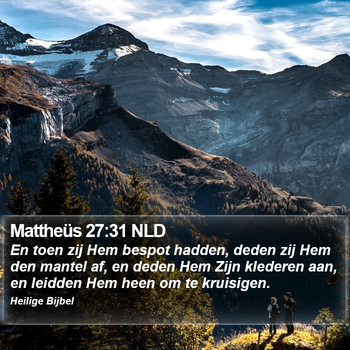 Mattheüs 27:31 NLD Bible Study