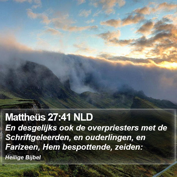 Mattheüs 27:41 NLD Bible Study