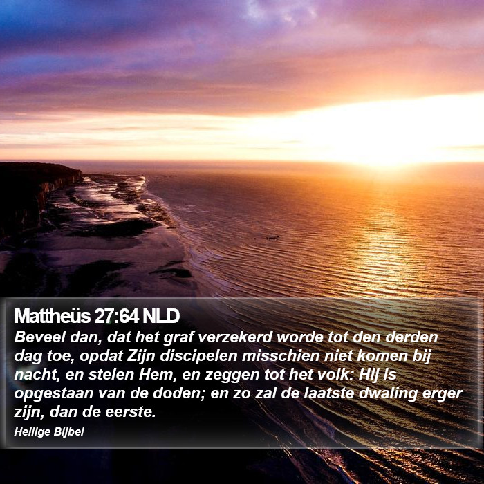 Mattheüs 27:64 NLD Bible Study