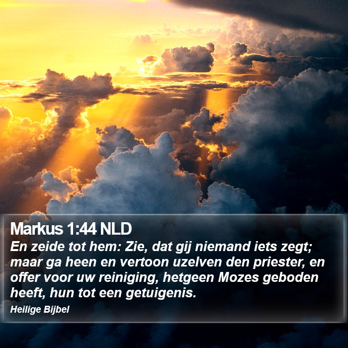 Markus 1:44 NLD Bible Study