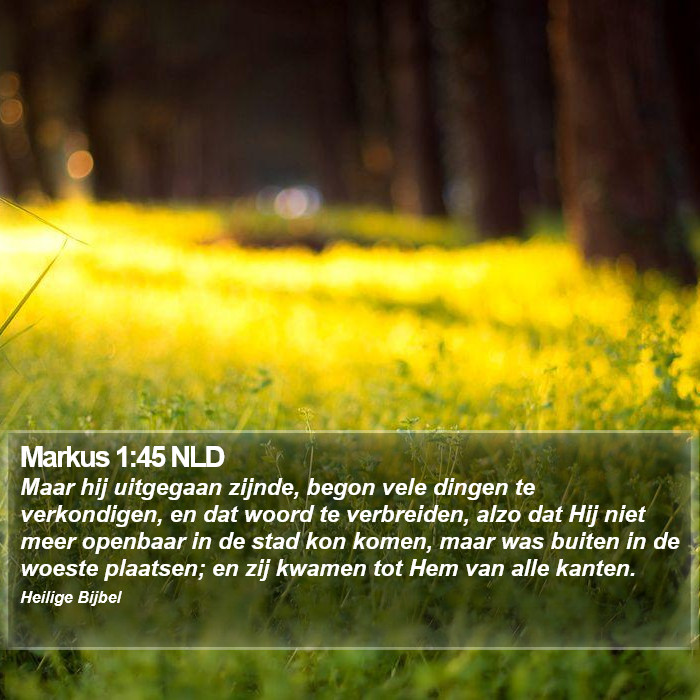 Markus 1:45 NLD Bible Study