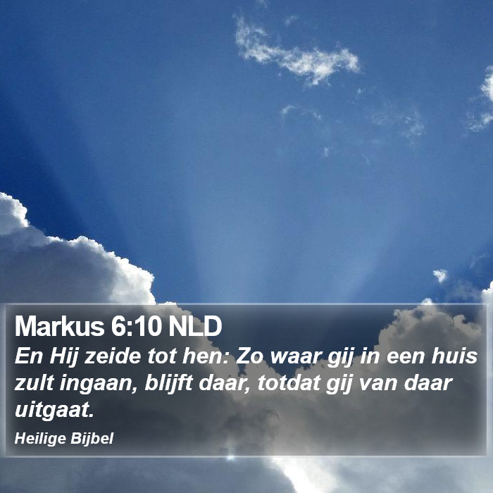 Markus 6:10 NLD Bible Study