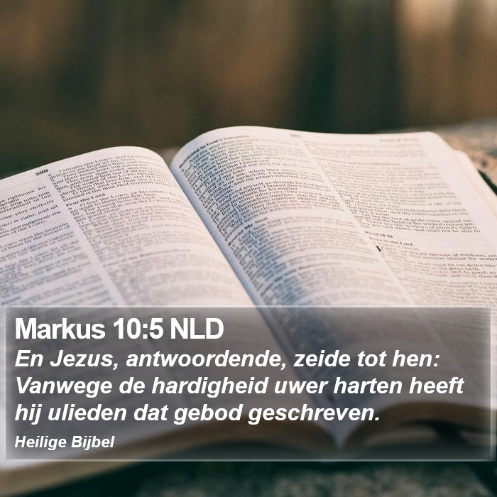 Markus 10:5 NLD Bible Study