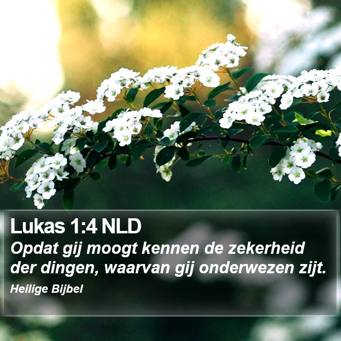 Lukas 1:4 NLD Bible Study