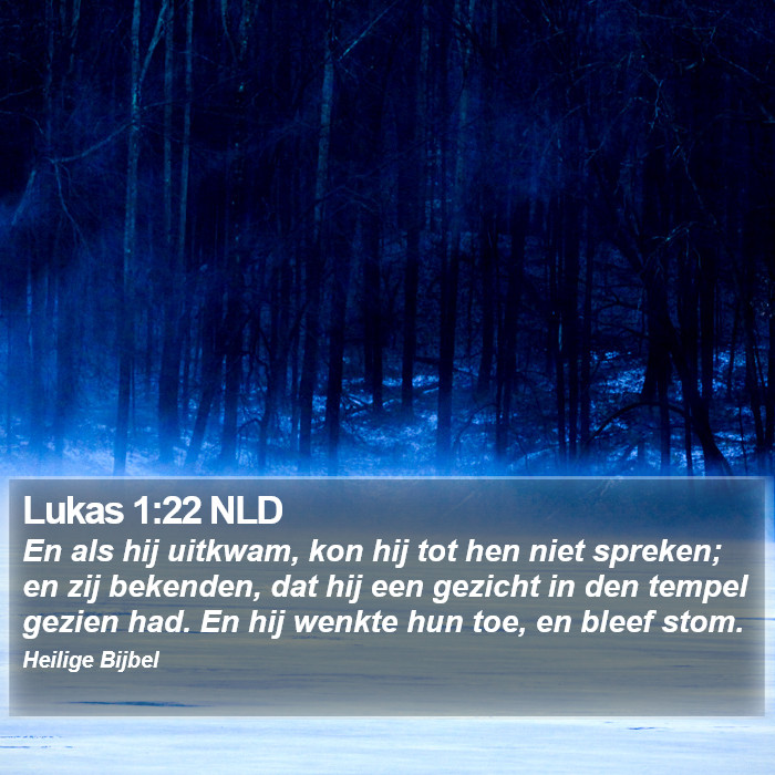 Lukas 1:22 NLD Bible Study