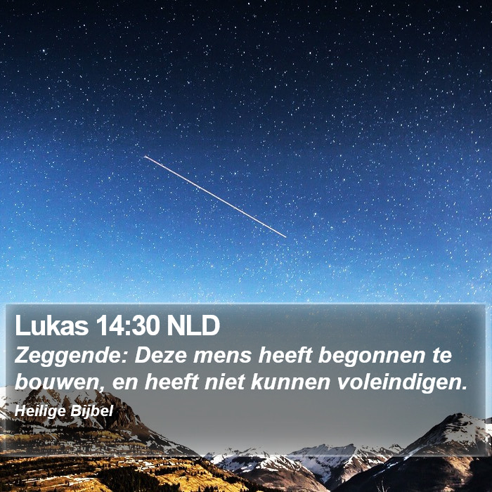 Lukas 14:30 NLD Bible Study