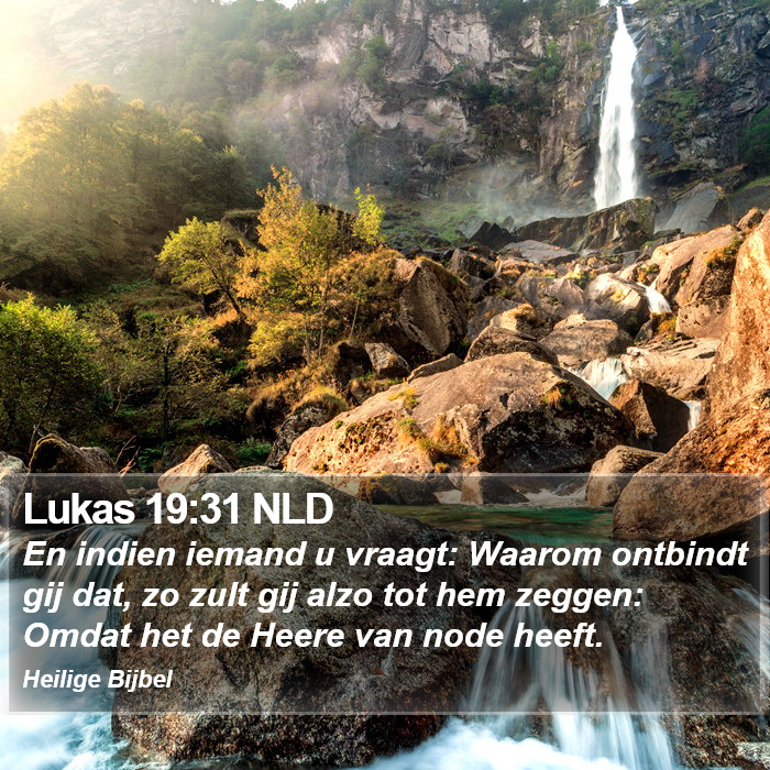Lukas 19:31 NLD Bible Study