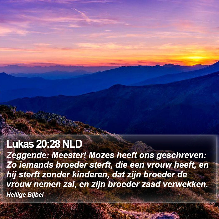 Lukas 20:28 NLD Bible Study
