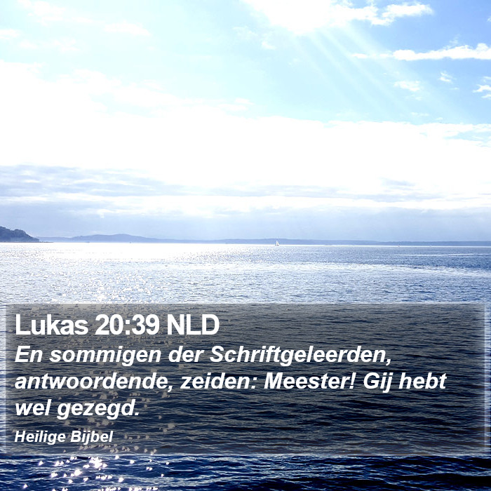 Lukas 20:39 NLD Bible Study