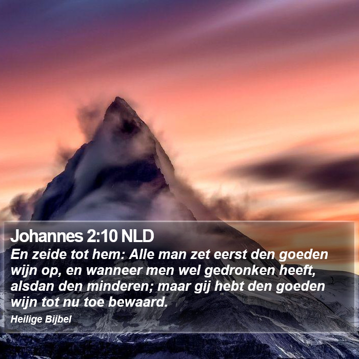 Johannes 2:10 NLD Bible Study