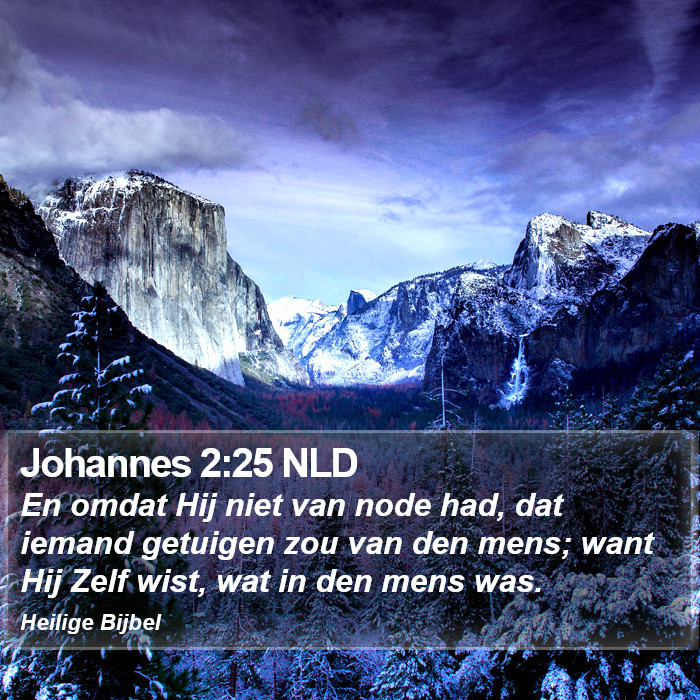 Johannes 2:25 NLD Bible Study