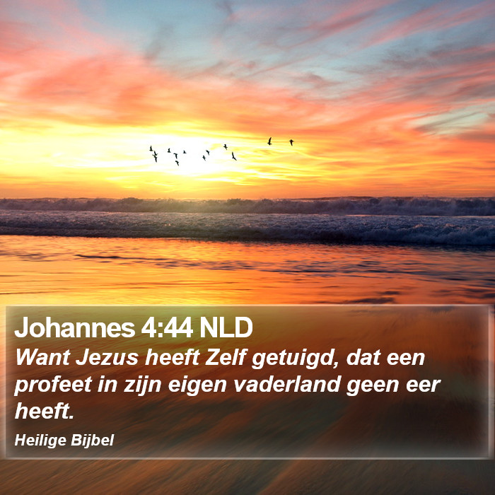 Johannes 4:44 NLD Bible Study