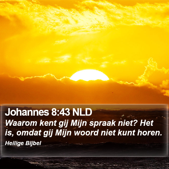 Johannes 8:43 NLD Bible Study