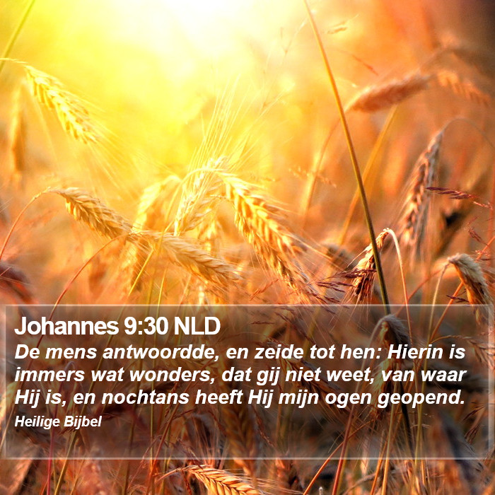 Johannes 9:30 NLD Bible Study