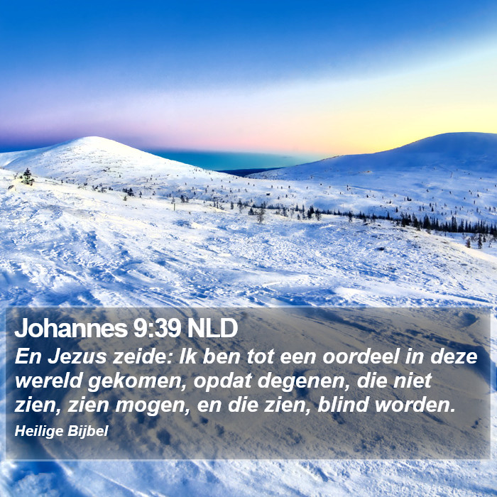 Johannes 9:39 NLD Bible Study