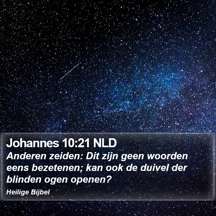 Johannes 10:21 NLD Bible Study