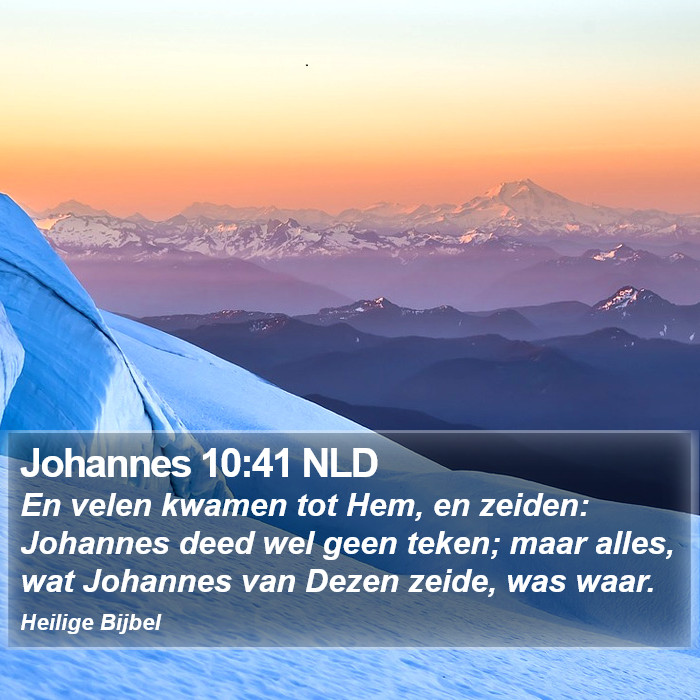 Johannes 10:41 NLD Bible Study