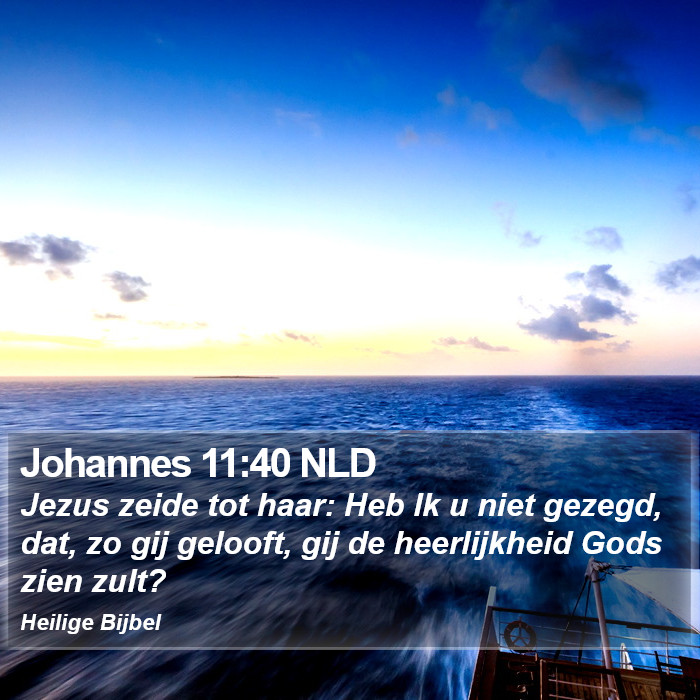 Johannes 11:40 NLD Bible Study