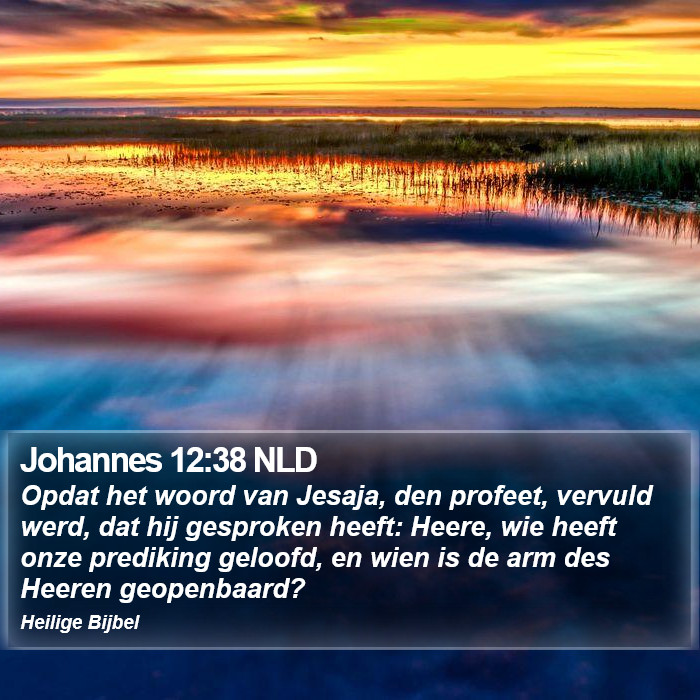 Johannes 12:38 NLD Bible Study