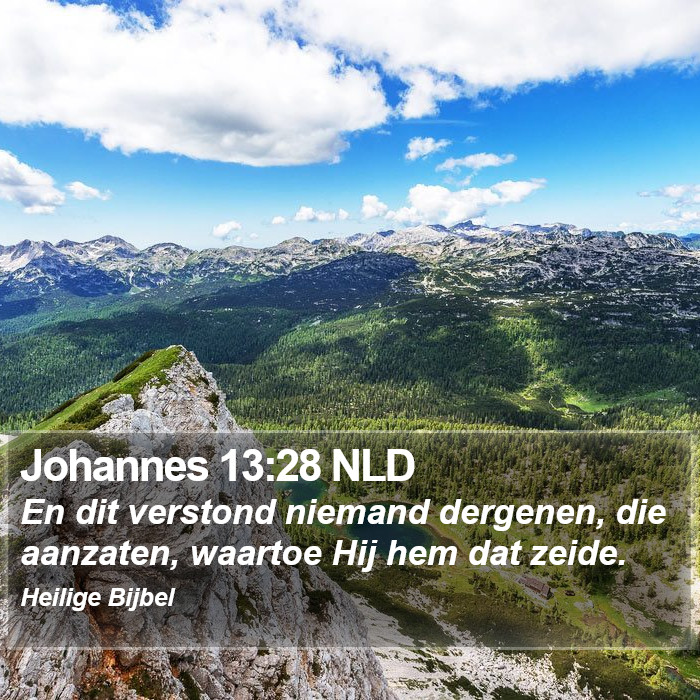 Johannes 13:28 NLD Bible Study