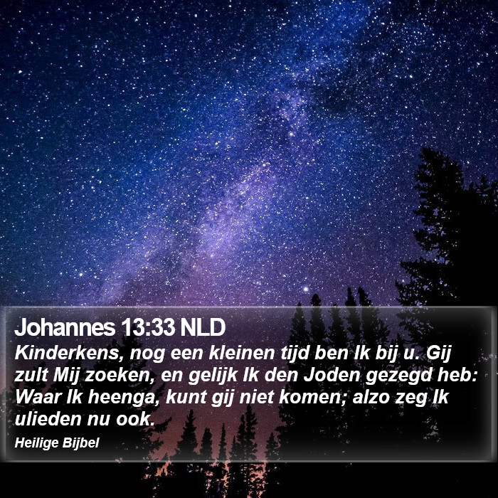 Johannes 13:33 NLD Bible Study