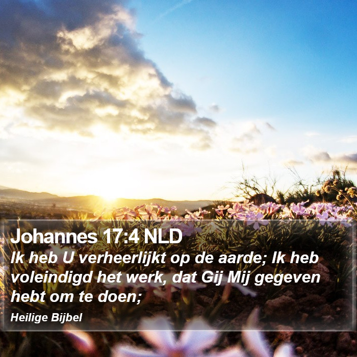 Johannes 17:4 NLD Bible Study