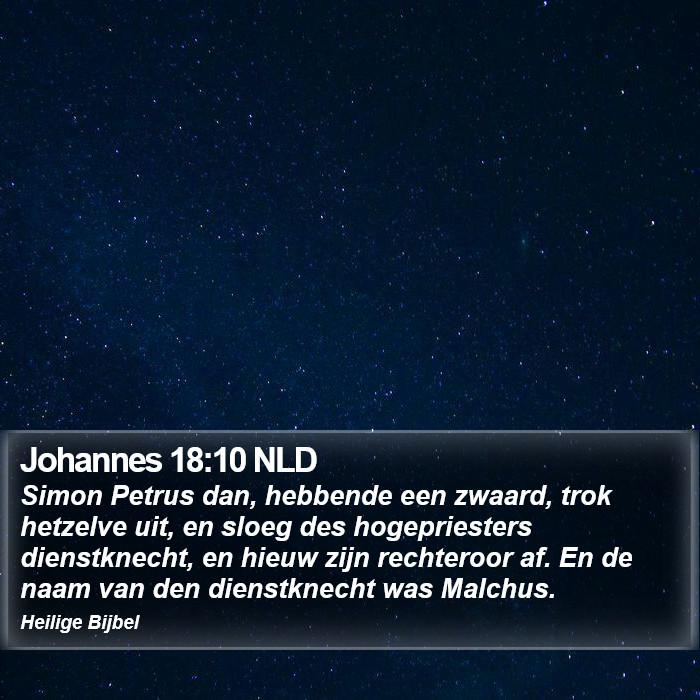 Johannes 18:10 NLD Bible Study