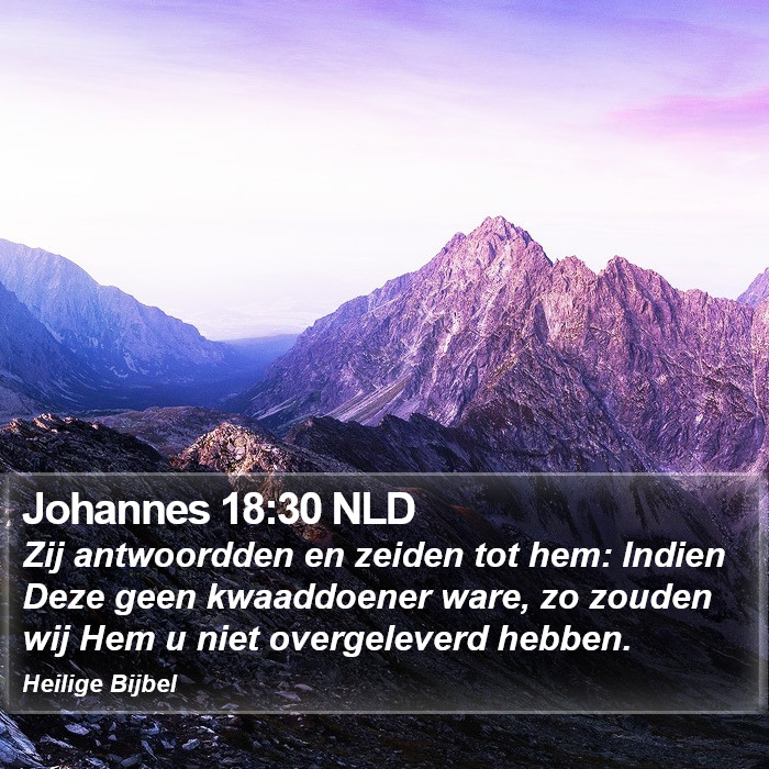 Johannes 18:30 NLD Bible Study