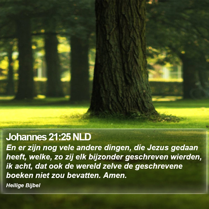 Johannes 21:25 NLD Bible Study