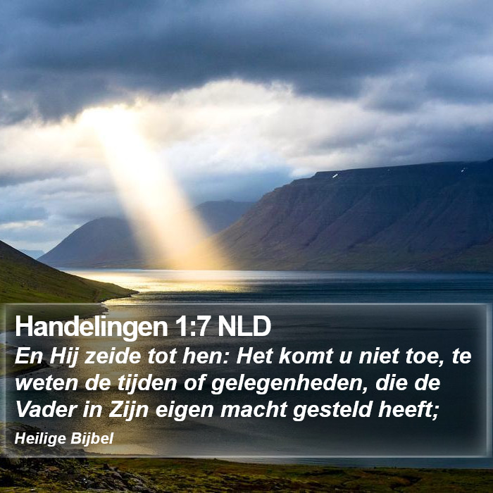 Handelingen 1:7 NLD Bible Study