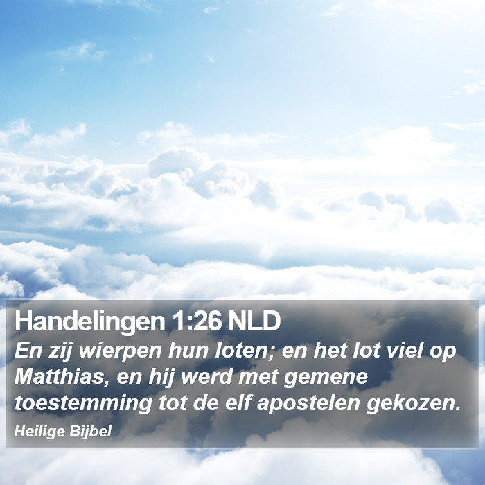 Handelingen 1:26 NLD Bible Study