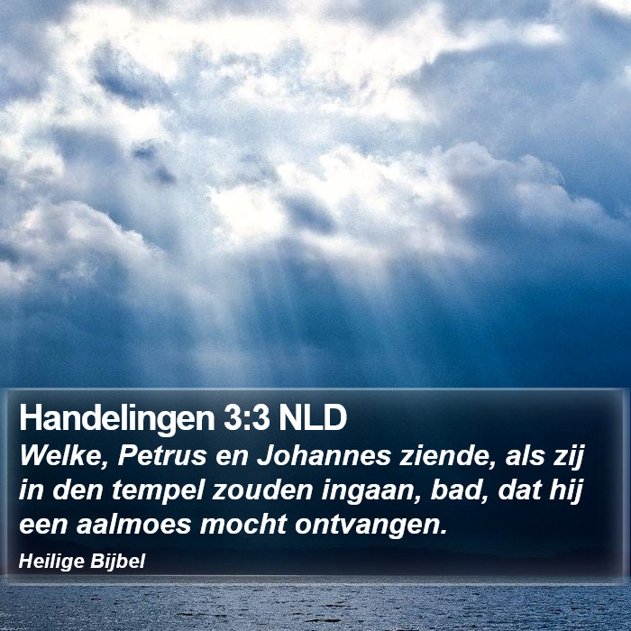 Handelingen 3:3 NLD Bible Study