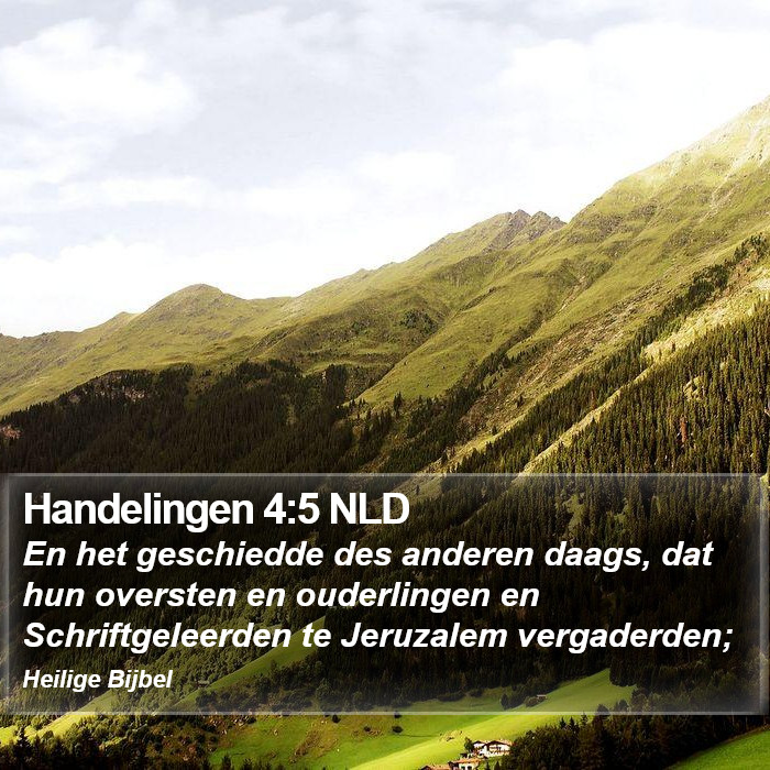 Handelingen 4:5 NLD Bible Study