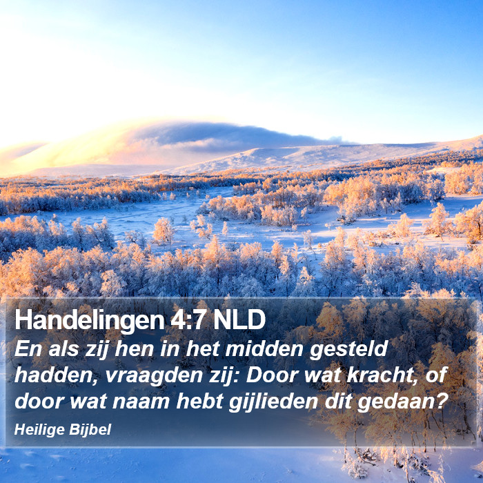 Handelingen 4:7 NLD Bible Study