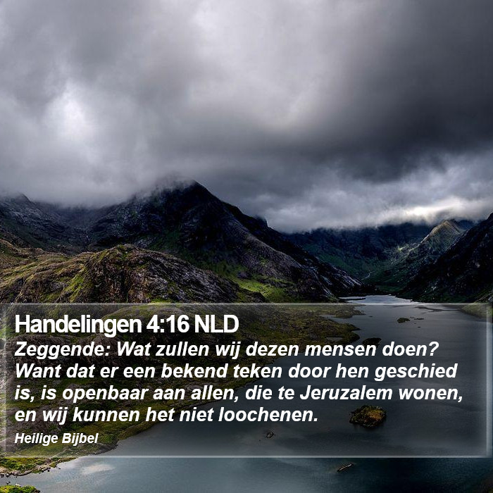 Handelingen 4:16 NLD Bible Study