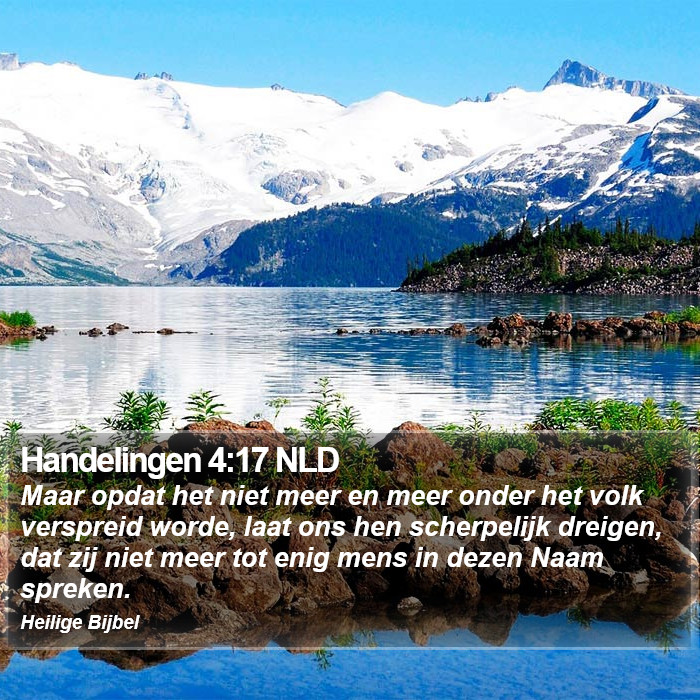 Handelingen 4:17 NLD Bible Study