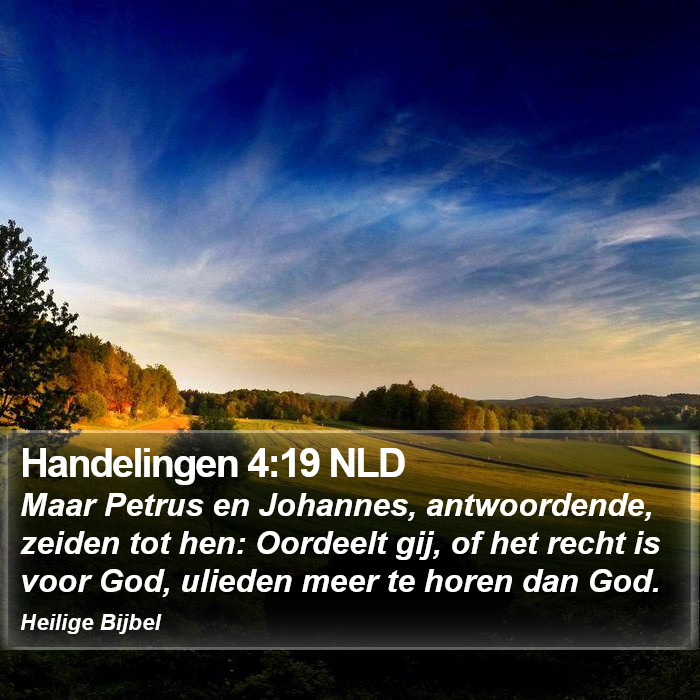 Handelingen 4:19 NLD Bible Study