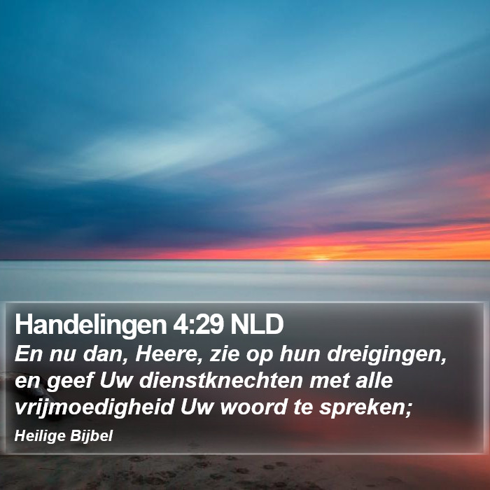 Handelingen 4:29 NLD Bible Study