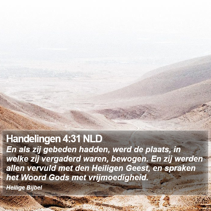 Handelingen 4:31 NLD Bible Study