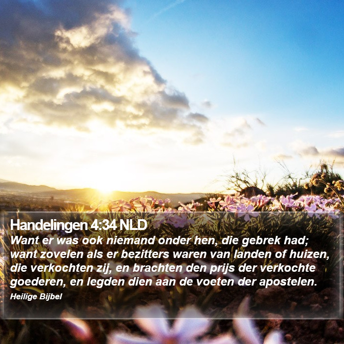 Handelingen 4:34 NLD Bible Study