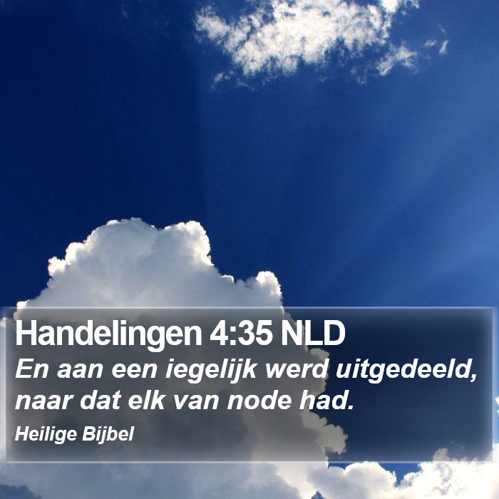 Handelingen 4:35 NLD Bible Study
