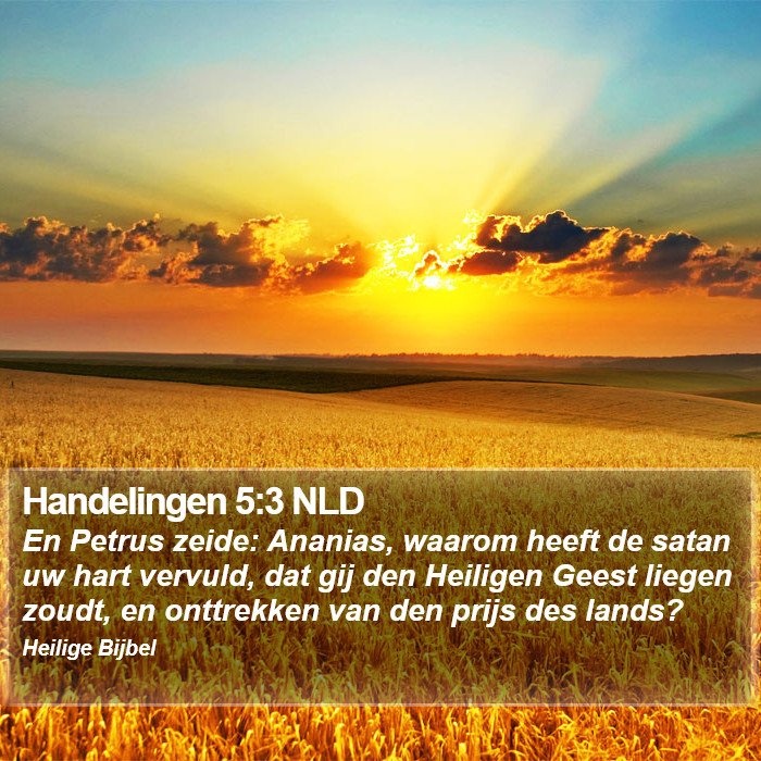 Handelingen 5:3 NLD Bible Study