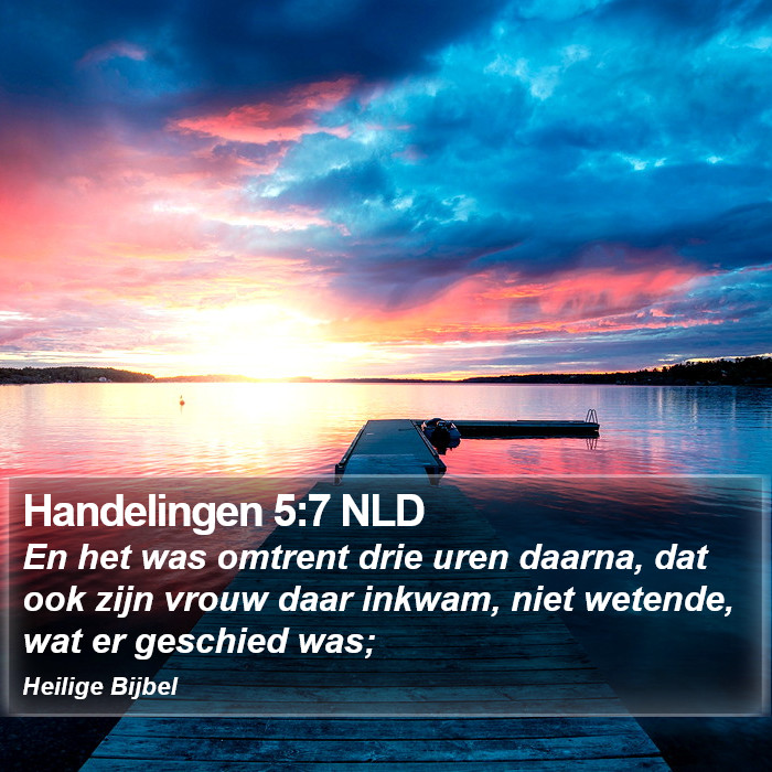 Handelingen 5:7 NLD Bible Study