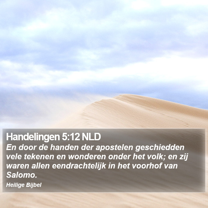 Handelingen 5:12 NLD Bible Study